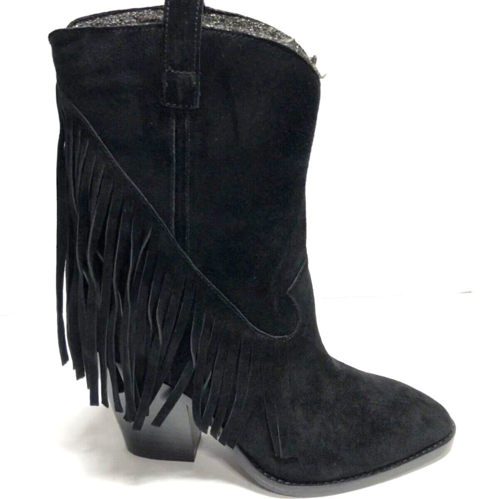 ASH Womens Elison Fringed Boot Black, Size EUR 36, US 6M